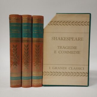 Tragedie e commedie. 3 Volumi. William Shakespeare. Salani, 1963.